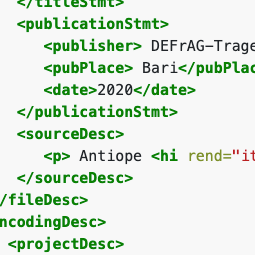 XML fragment